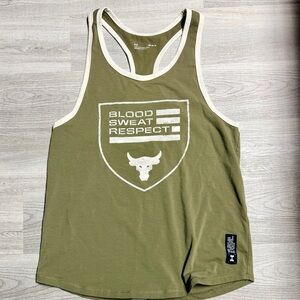 Under Armour Project Rock Olive Green Tank